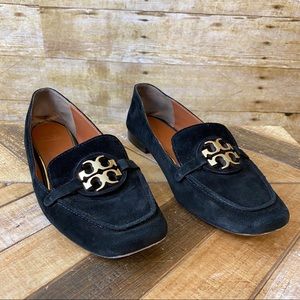 Tory Burch Metal Miller Suede Loafers 
